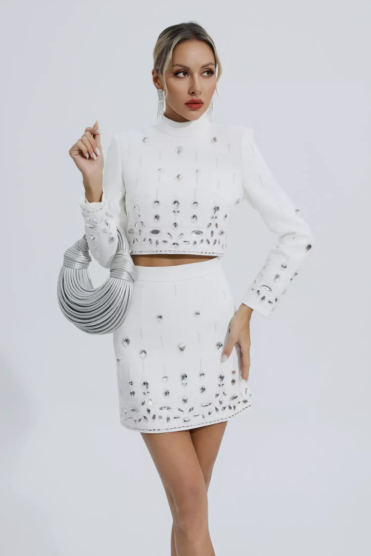 Mini Dress Set | Elegant White Design | Perfect for Any Occasion | Comfortable and Chic