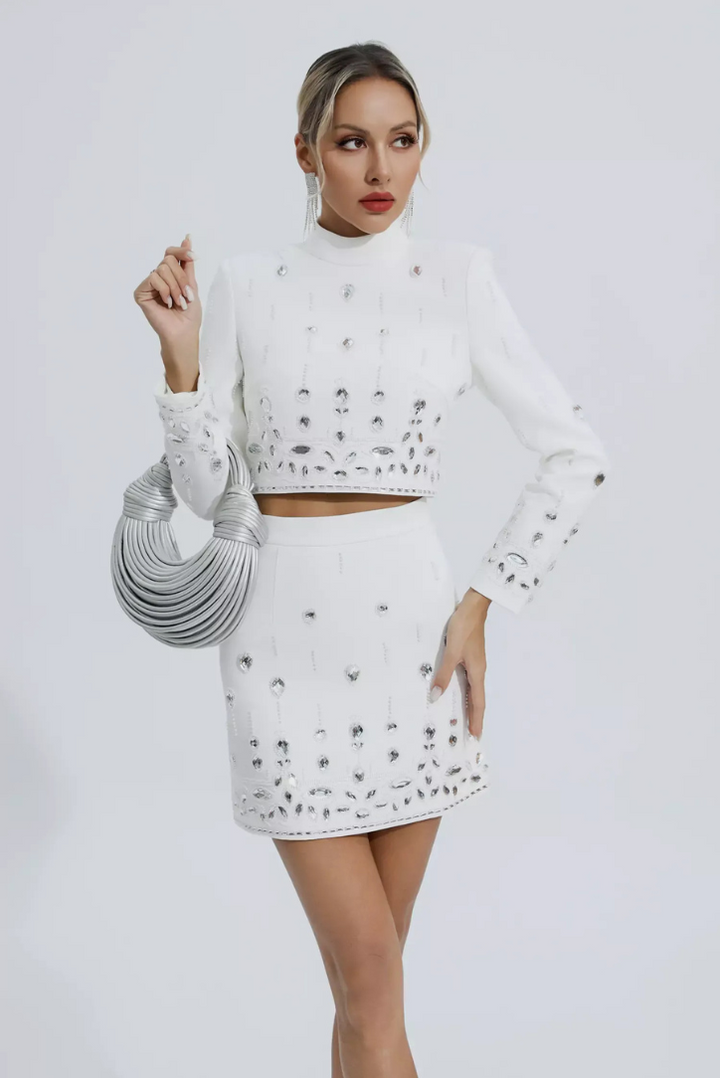 Mini Dress Set | Elegant White Design | Perfect for Any Occasion | Comfortable and Chic