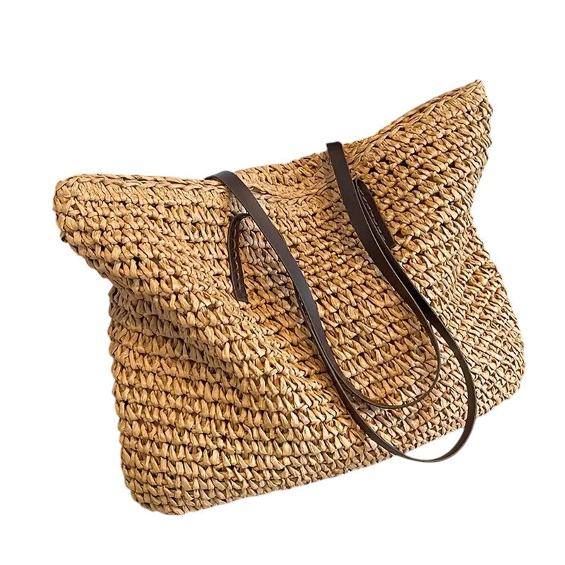 Woven Tote Bag | Spacious Design | Perfect for Shopping or Beach Days | Durable Fabric
