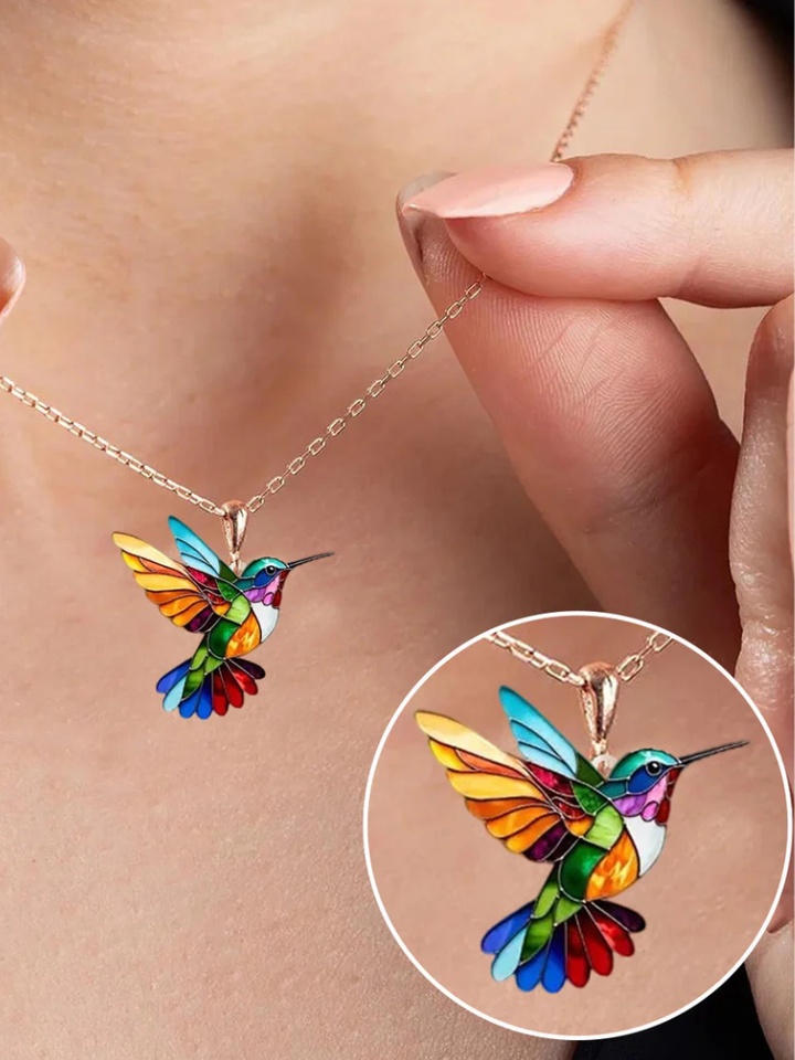 Hummingbird Necklace | Delicate Design | Perfect Gift for Nature Lovers | Silver and Gold Accents