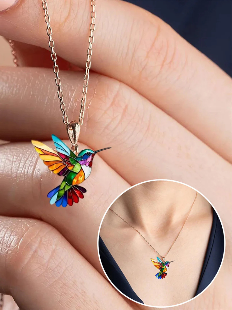 Hummingbird Necklace | Delicate Design | Perfect Gift for Nature Lovers | Silver and Gold Accents