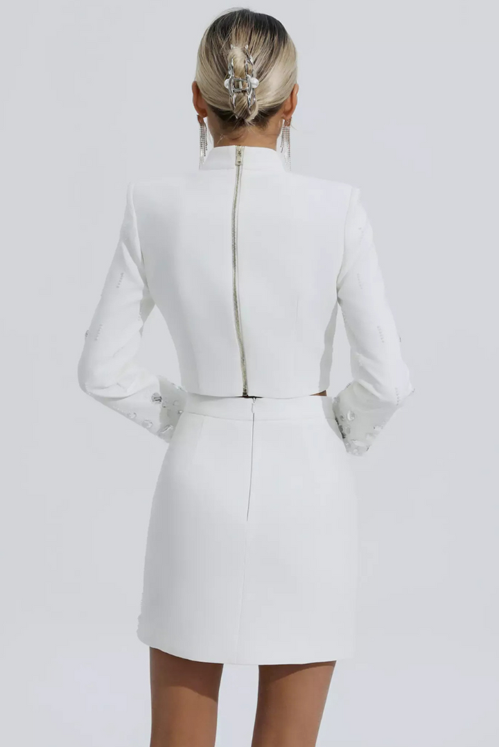 Mini Dress Set | Elegant White Design | Perfect for Any Occasion | Comfortable and Chic