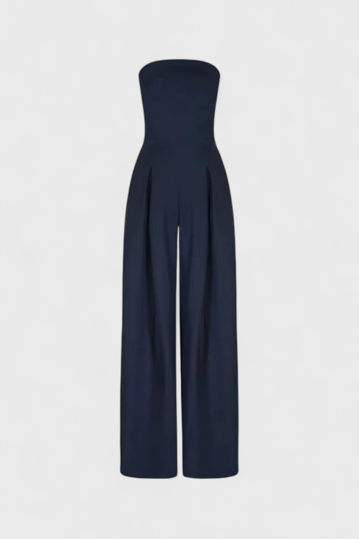Sleeveless Jumpsuit | Structured Neckline | Flattering Wide-Leg Design | Perfect for Any Occasion