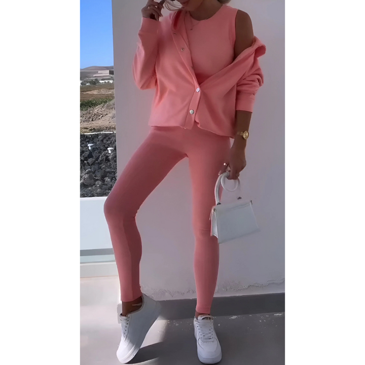 Three-Piece Lounge Set for Women | Modern Design | Comfortable and Versatile | Perfect for Relaxation