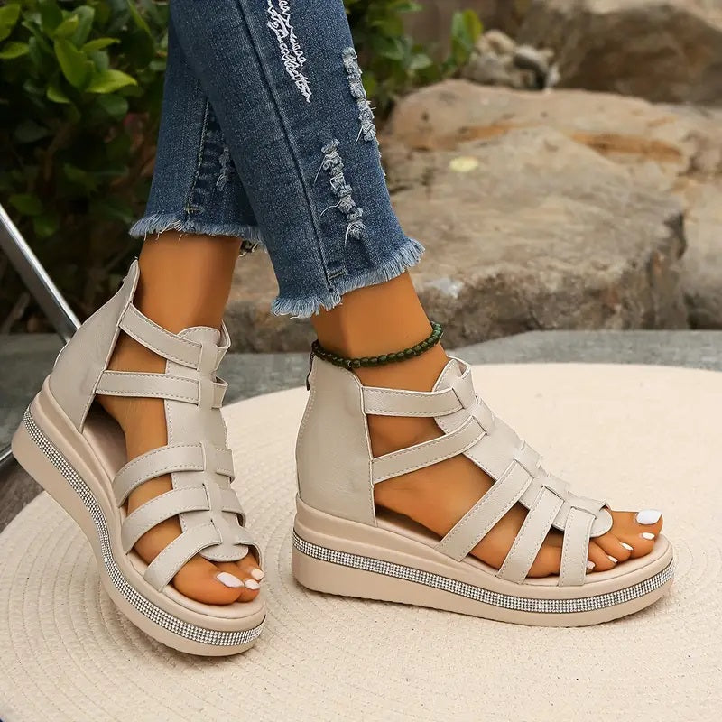 Comfort Sandals | Rhinestone Embellishments | Stylish and Comfortable Design | Perfect for Everyday Wear