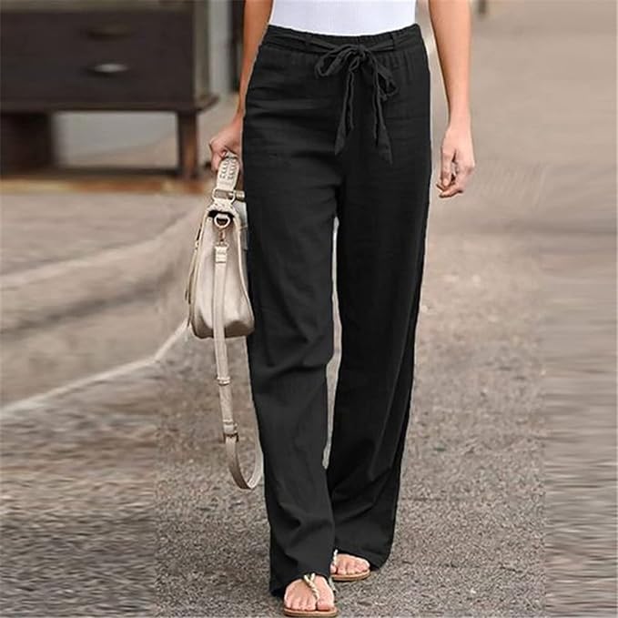 Women's Long Pants | With Belt | Wide Leg | Trendy Look