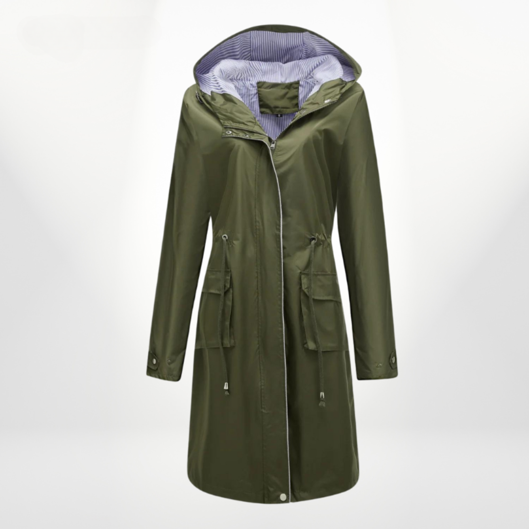 Women's trench coat with hood | Waterproof