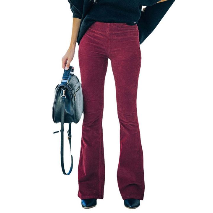 Cord Pants Women | High Waist | Flared Fit | Corduroy