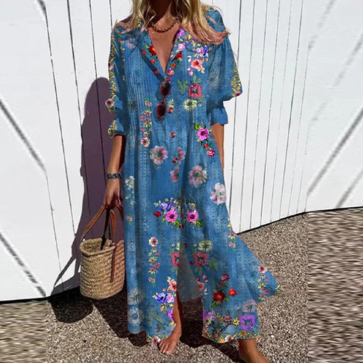 Maxi Dress | Elegant Button Design | Perfect for Any Occasion | Lightweight and Comfortable Fabric