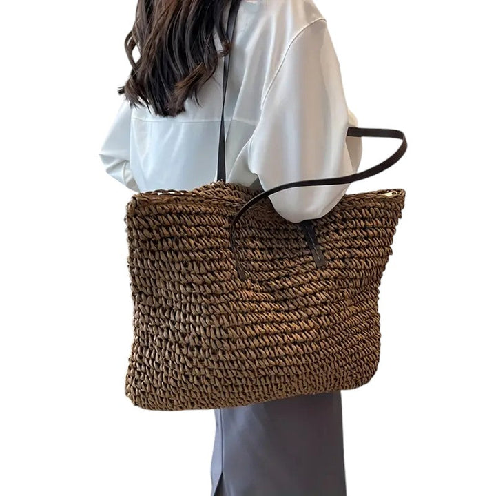 Woven Tote Bag | Spacious Design | Perfect for Shopping or Beach Days | Durable Fabric