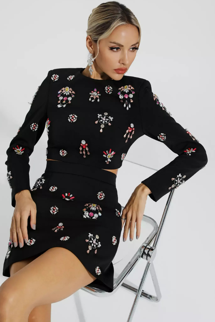 Yvonne Set | Elegant Black Design | Perfect for Any Occasion | Comfortable and Chic Outfit
