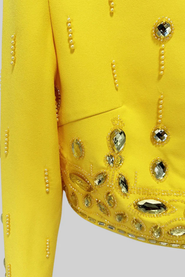 Mini Dress Set | Bright Yellow Color | Perfect for Summer Outings | Lightweight and Comfortable