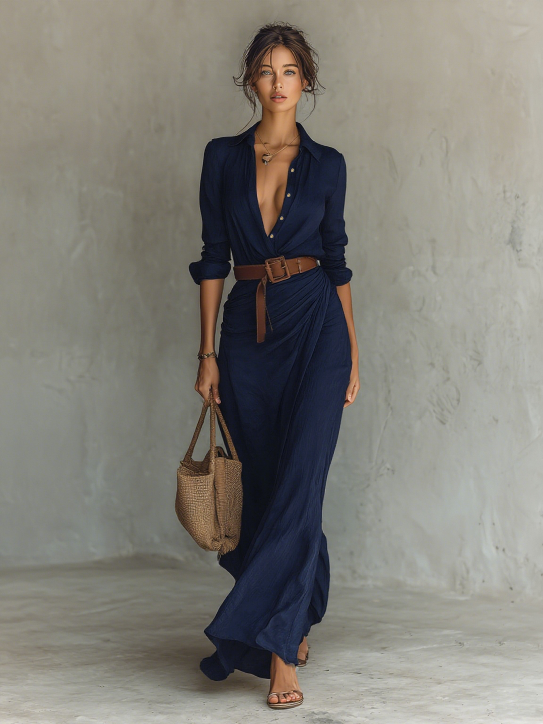 Maxi Dress | Elegant Drape Design | Perfect for Special Occasions | Lightweight and Flowing Fabric