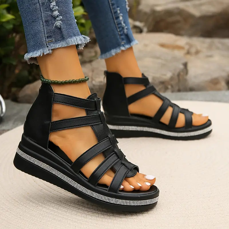 Comfort Sandals | Rhinestone Embellishments | Stylish and Comfortable Design | Perfect for Everyday Wear