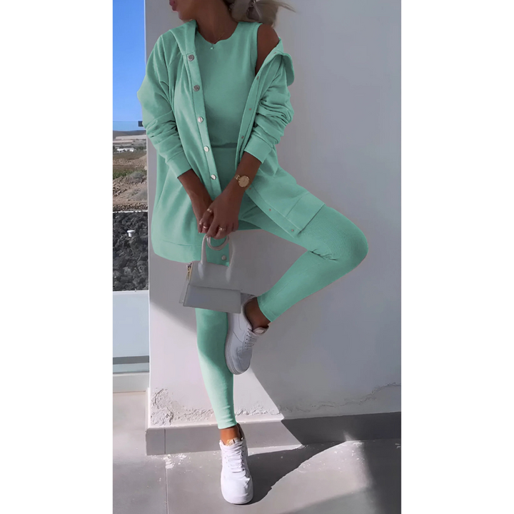 Stylish three-piece lounge set for women | Modern