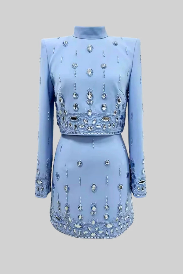 Mini Dress Set | Vibrant Blue Color | Perfect for Casual Outings | Lightweight and Comfortable Fabric
