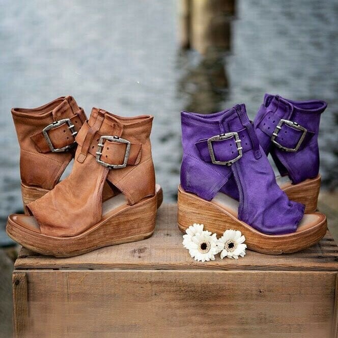 Wedge Sandals | Buckle Closure | Comfortable Boho Design | Perfect for Summer Outfits