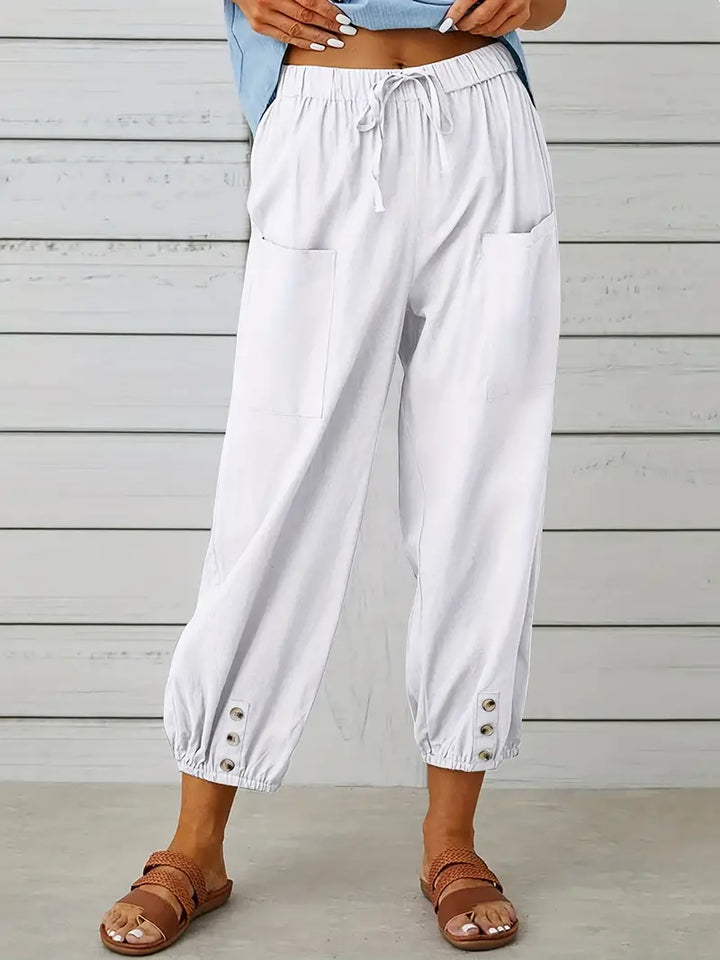 Women's Summer Pants | Drawstring | Loose Leg | Airy Look