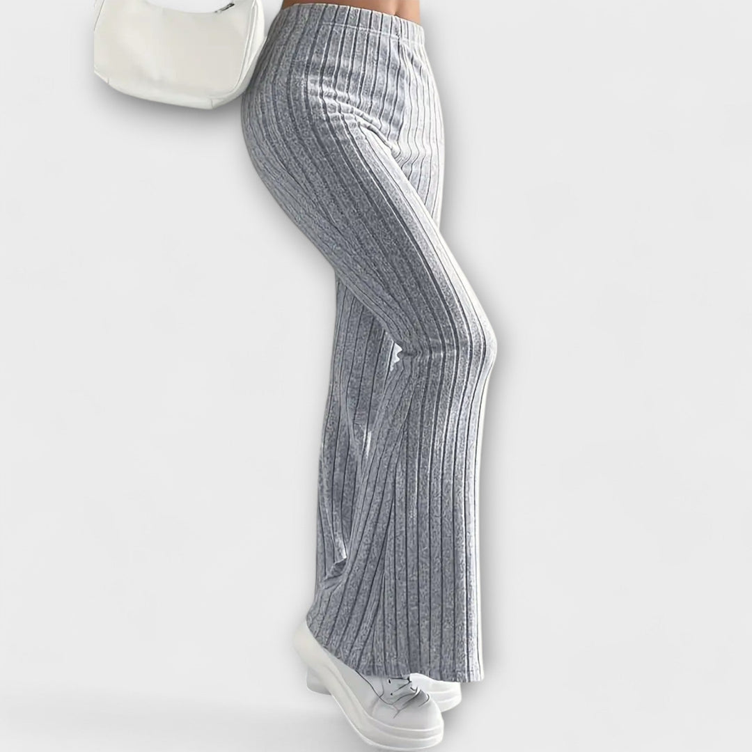 Flared Pants | High-Waisted Design | Comfortable Fit for All-Day Wear | Soft Cotton Blend