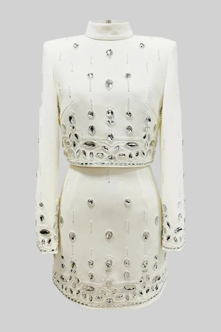 Mini Dress Set | Elegant White Design | Perfect for Any Occasion | Comfortable and Chic