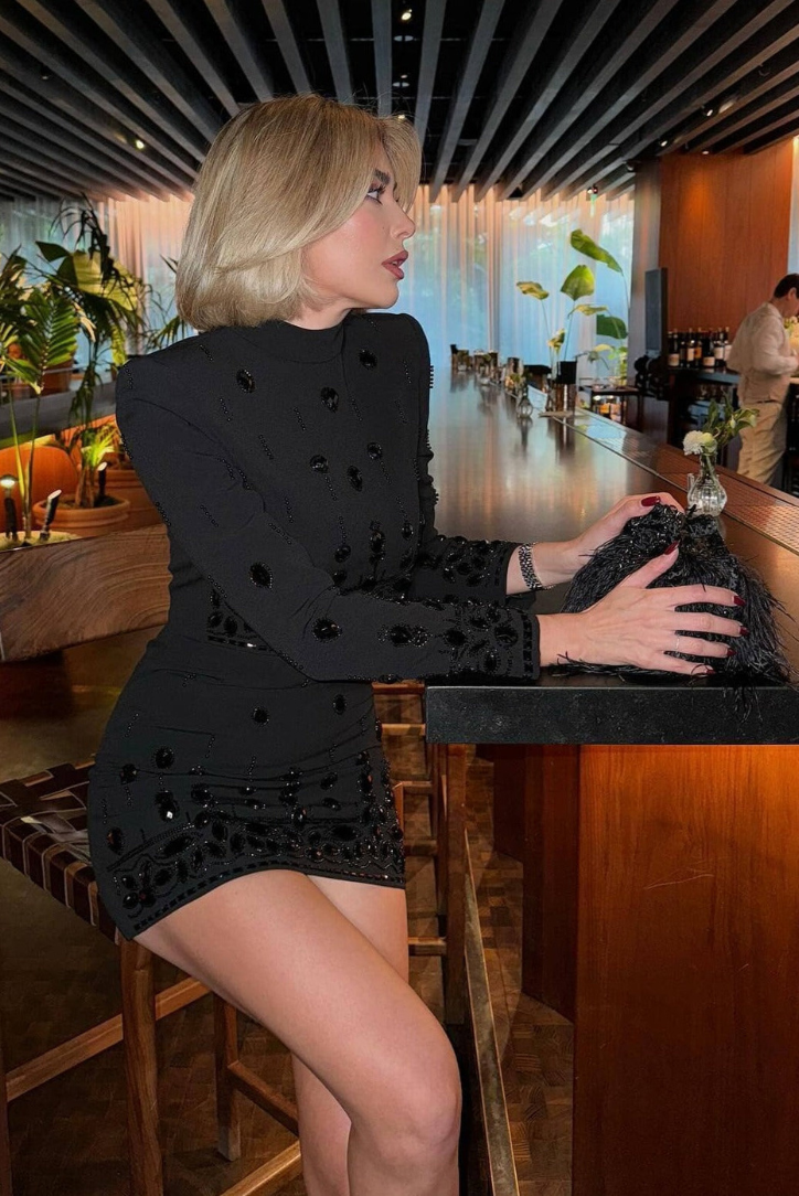 Mini Dress Set | Elegant Black Design | Perfect for Any Occasion | Soft and Comfortable Fabric