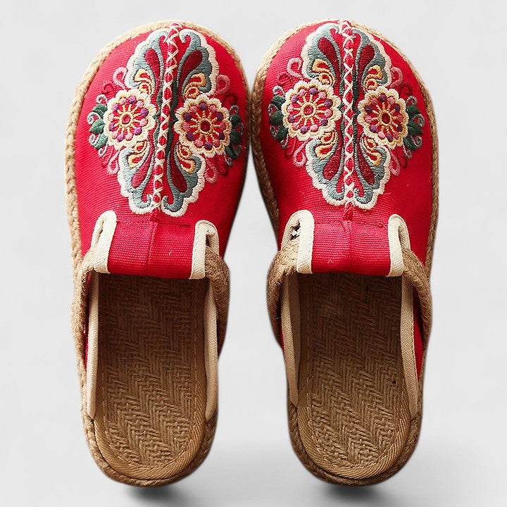 Floral Mules | Handmade Comfort | Perfect for Everyday Wear | Soft Fabric Design