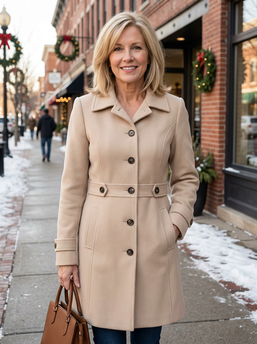 Helena | Elegant Classic Buttoned Coat