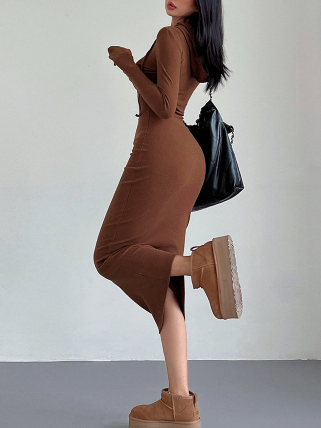 Bodycon Dress | Hooded Design | Flattering Fit for All Occasions | Soft and Comfortable Fabric
