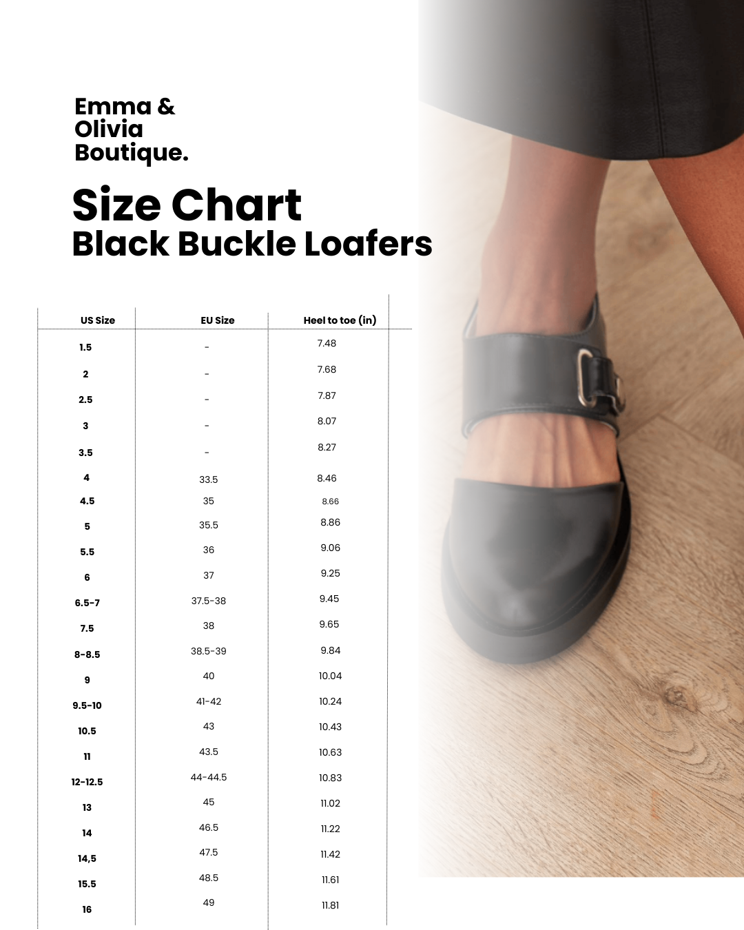 Loafers | Black Buckle Design | Comfortable and Versatile | Classic Leather Style