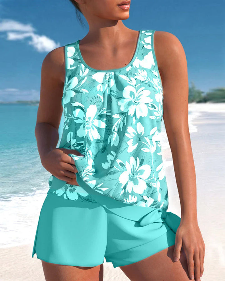 Women’s Tankini Set | Two-Piece Design | Floral Print | Summer Comfort