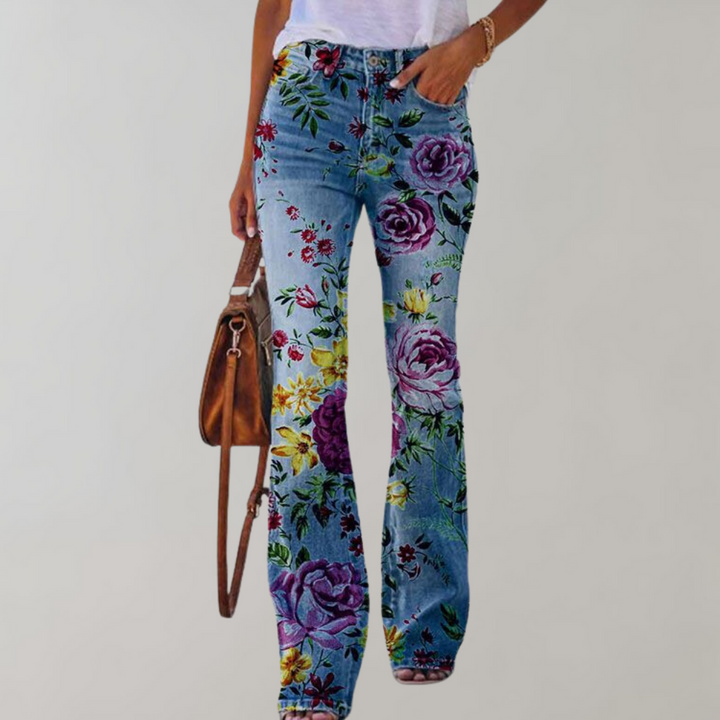 Women's Wide-Leg, High-Waisted Pants | Printed
