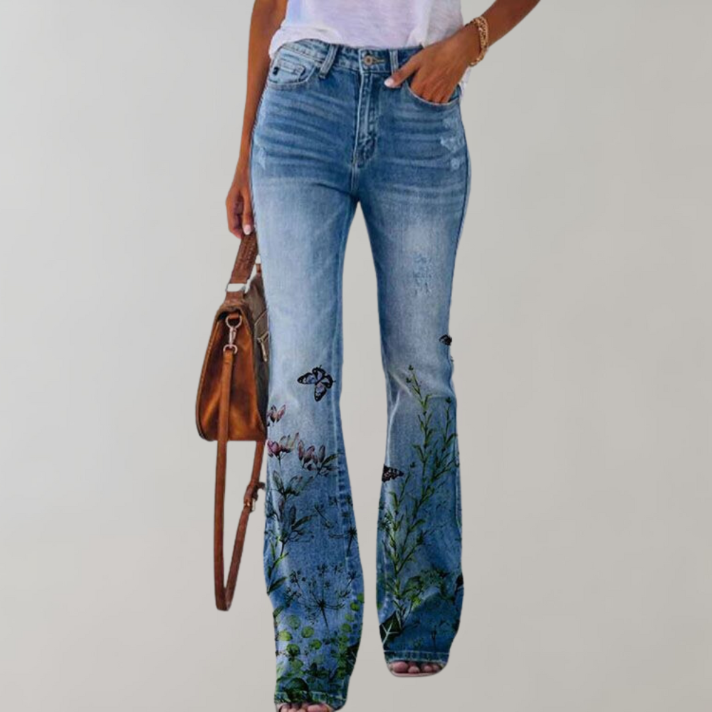 Women's Wide-Leg, High-Waisted Pants | Printed