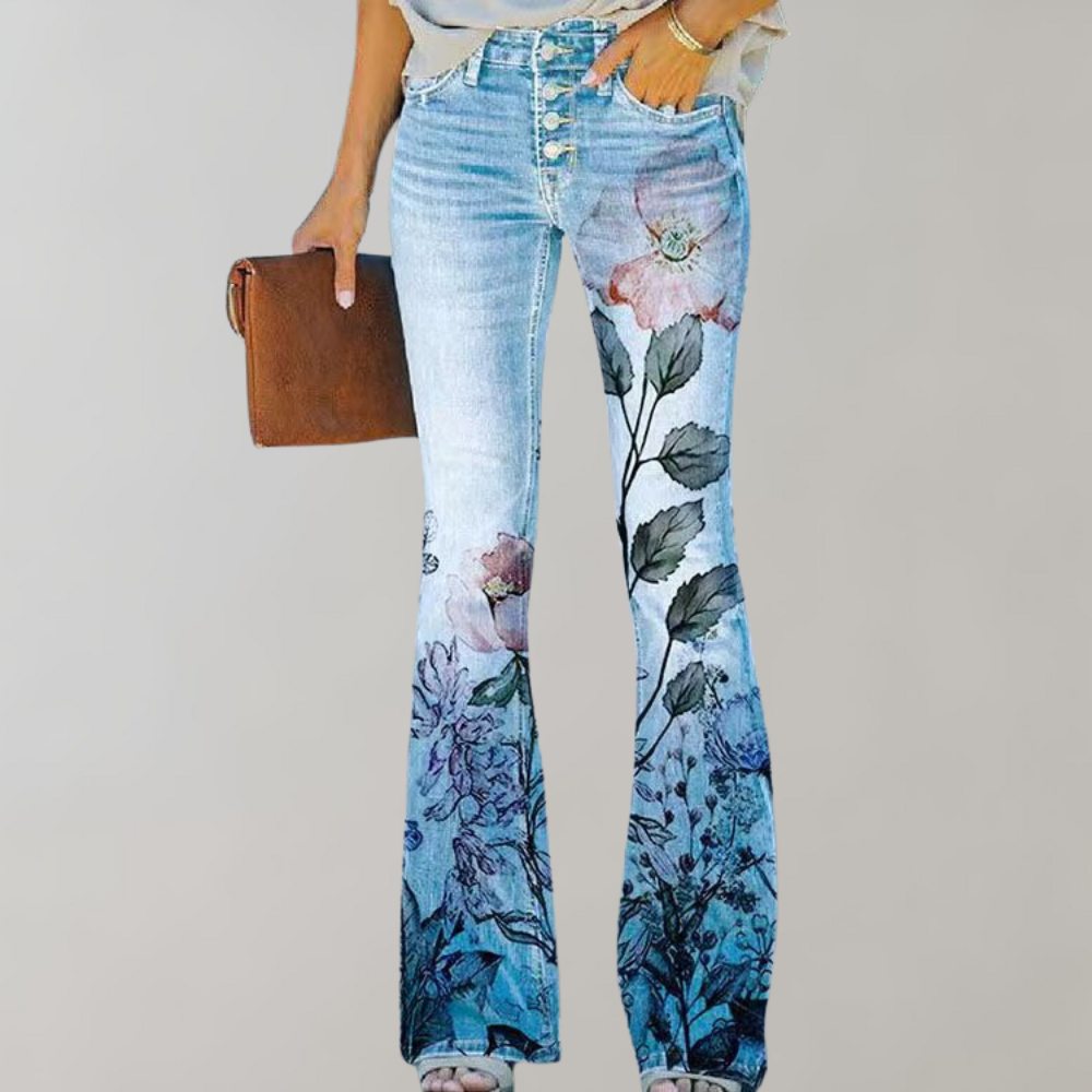 Women's Wide-Leg, High-Waisted Pants | Printed