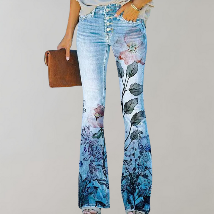 Women's Wide-Leg, High-Waisted Pants | Printed