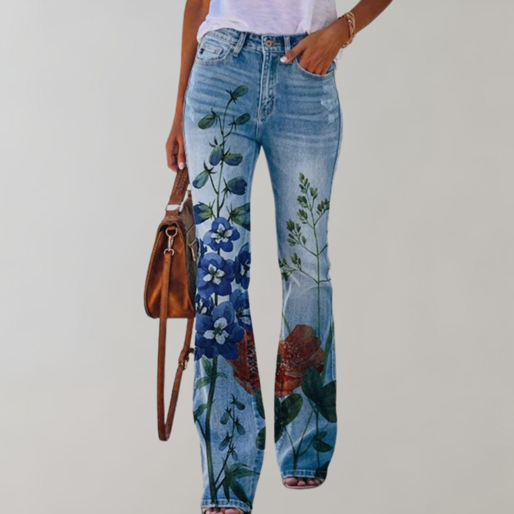 Women's Wide-Leg, High-Waisted Pants | Printed