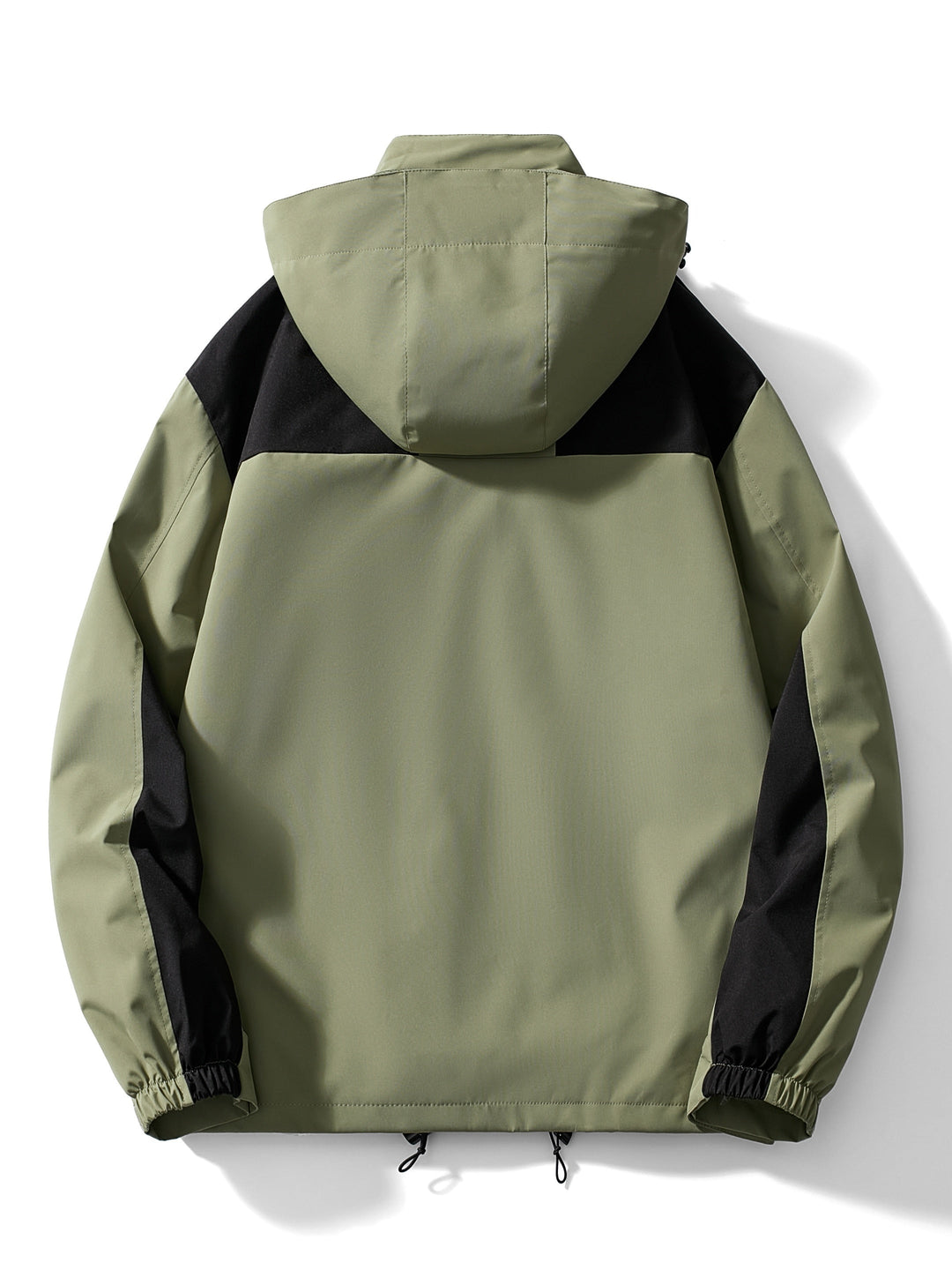 Woman wearing hooded 3-in-1 winter jacket