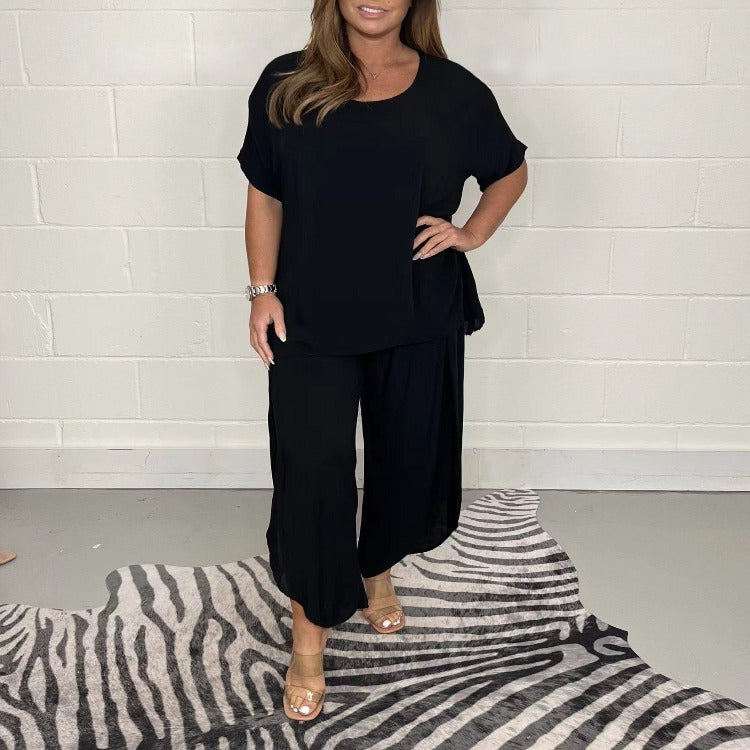Women's Casual Pants and Top Set | Comfortable Two-Piece Outfit | Perfect for Everyday Wear