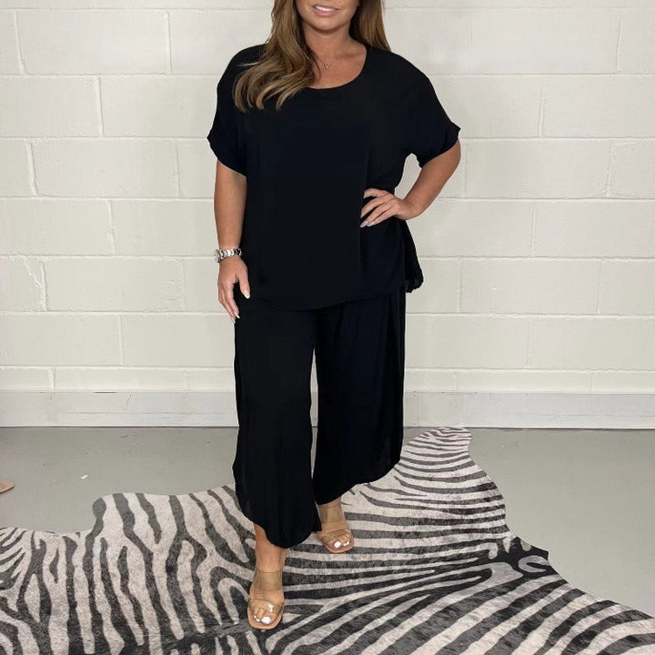Women's Casual Pants and Top Set | Comfortable Two-Piece Outfit | Perfect for Everyday Wear
