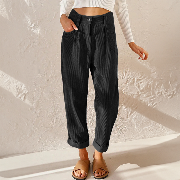 Women's Stylish Corduroy Pants | High Waist