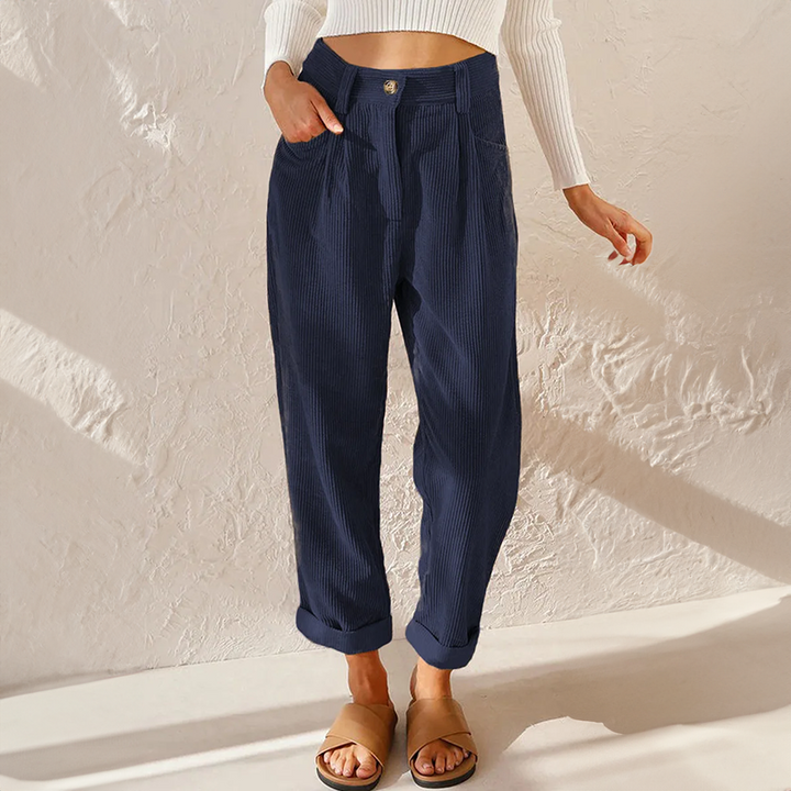 Women's Stylish Corduroy Pants | High Waist
