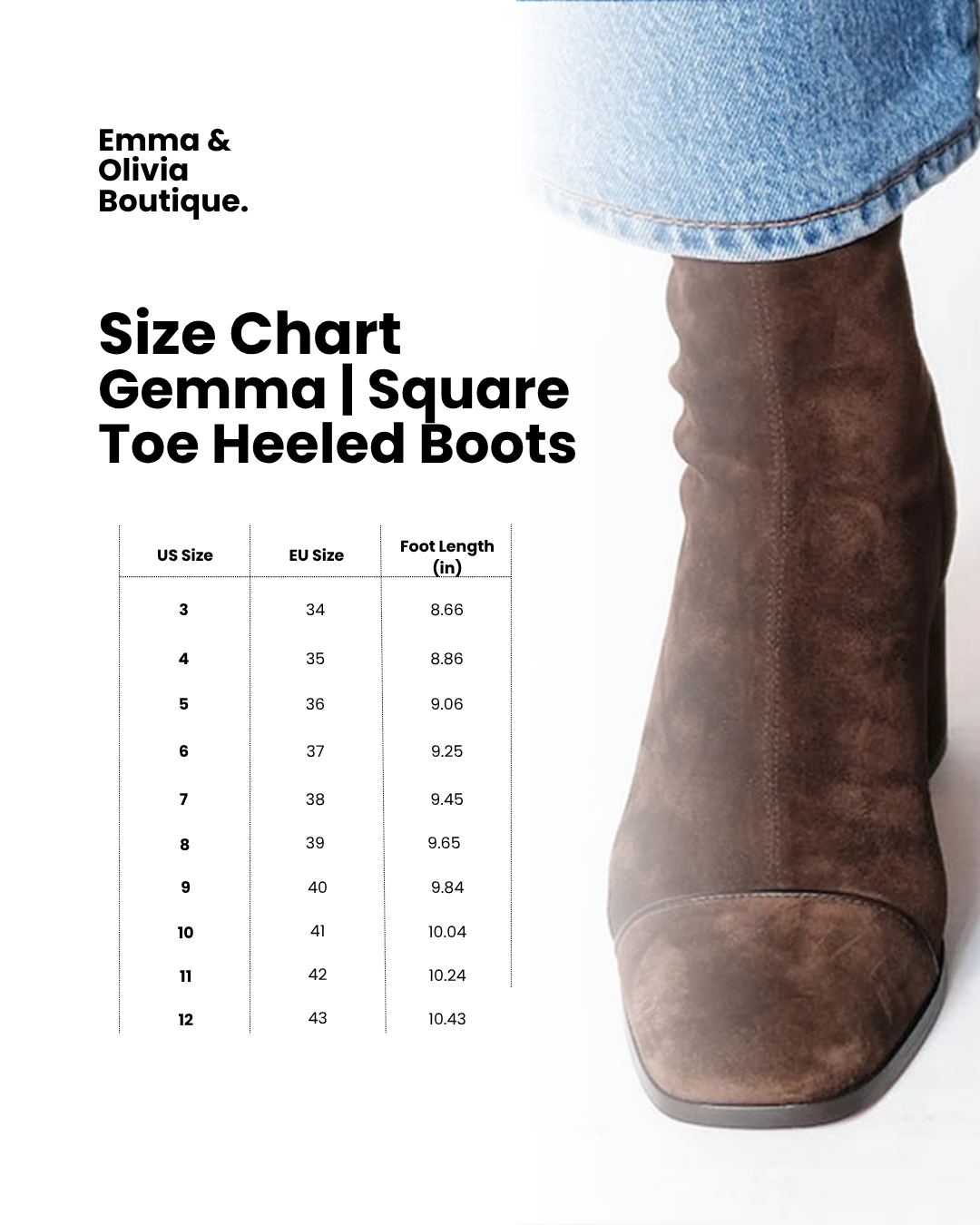 Square Toe Heeled Boots | Chic Design | Comfortable Fit | Classic Black Faux Leather