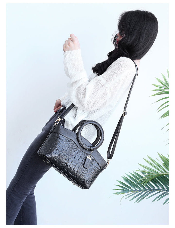 Crocodile Embossed Handbag | Luxurious Design | Perfect for Any Occasion | Durable Faux Leather