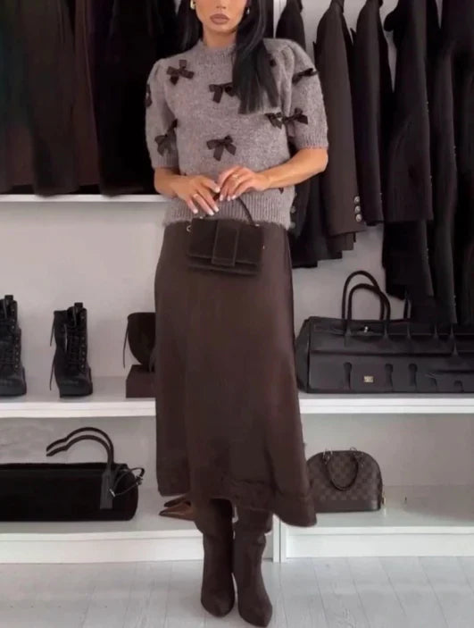 Isabella | Elegant Knit Sweater & Skirt Set
