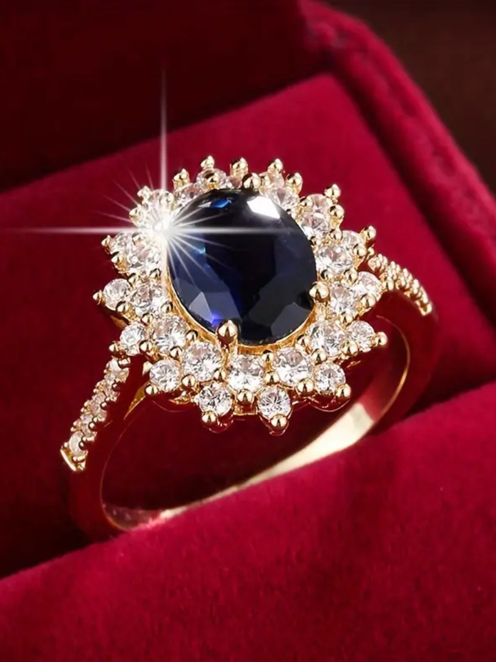 Sapphire Elegance Ring | Dazzling Blue Gemstone | Perfect for Engagement or Special Occasions | Crafted in Sterling Silver