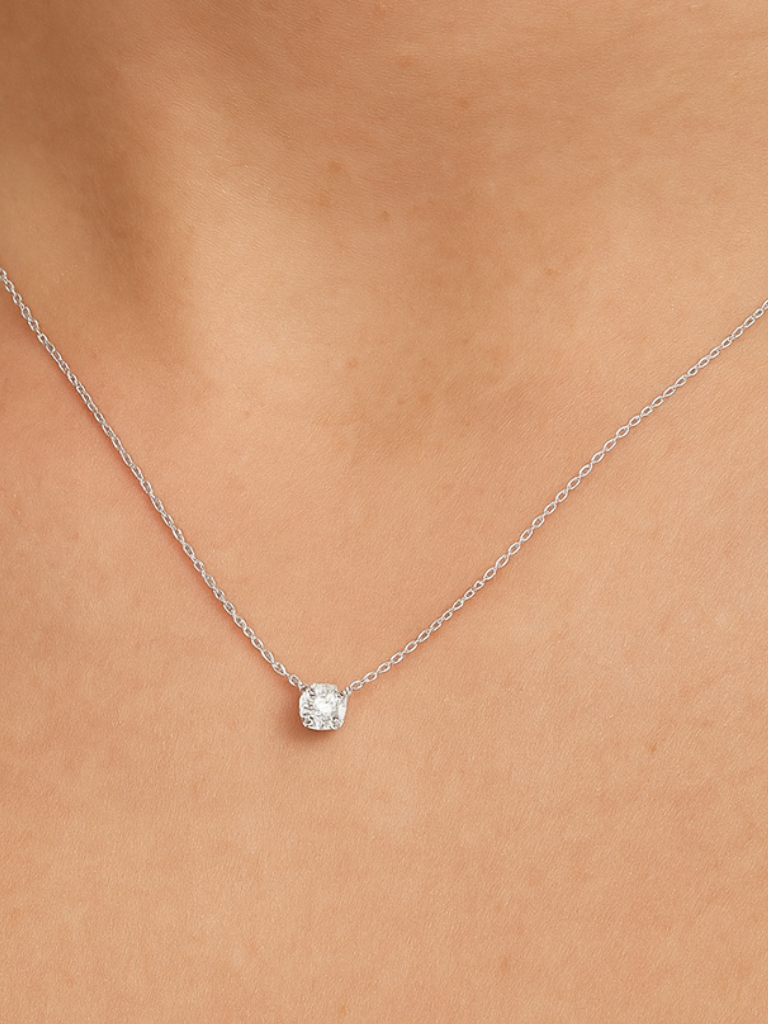 Stone Pendant Necklace | Unique Handcrafted Design | Perfect for Any Occasion | Elegant Silver Finish