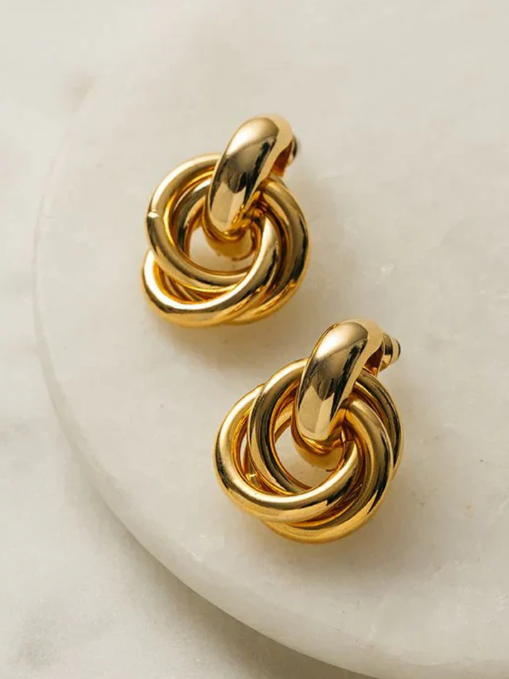 Interlocking Earrings | Elegant Design | Perfect for Any Occasion | Crafted from High-Quality Materials