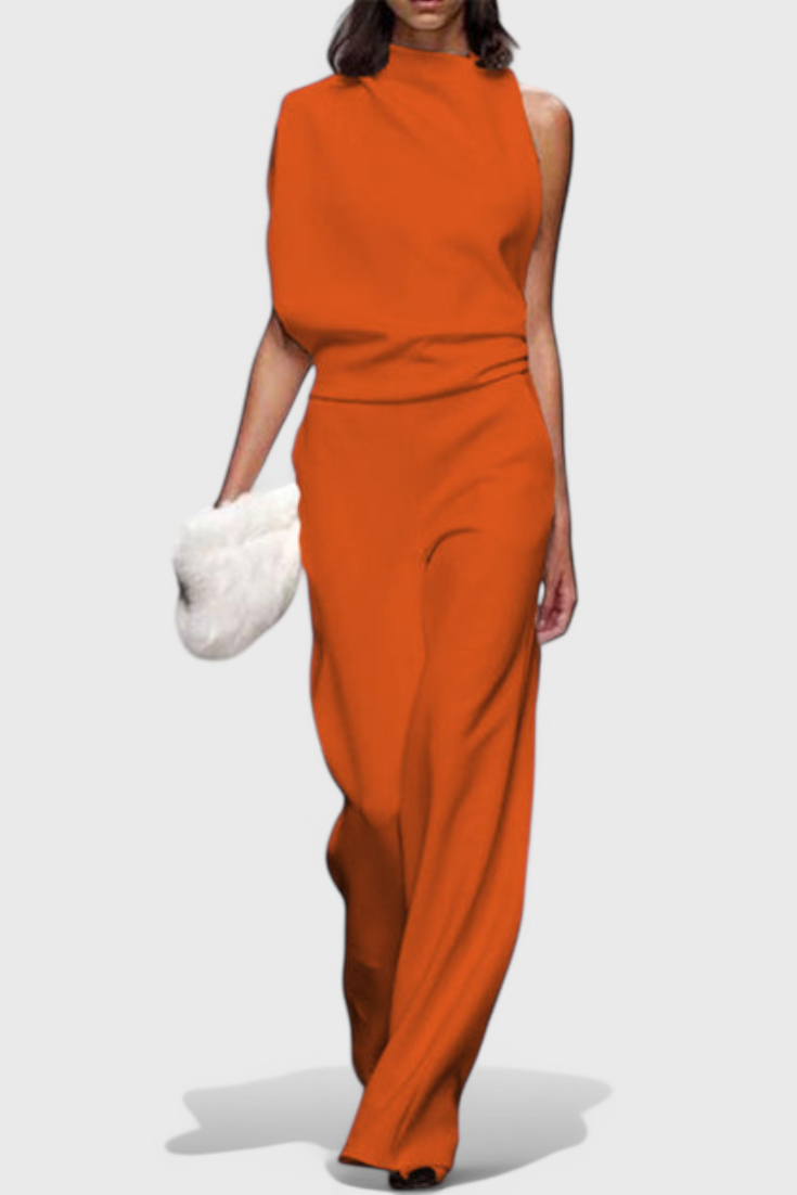 Wide-Leg Fluid Jumpsuit | Flattering Silhouette | Effortless Style | Perfect for Any Occasion