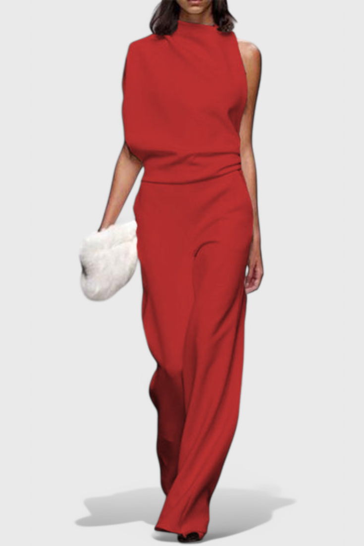 Wide-Leg Fluid Jumpsuit | Flattering Silhouette | Effortless Style | Perfect for Any Occasion