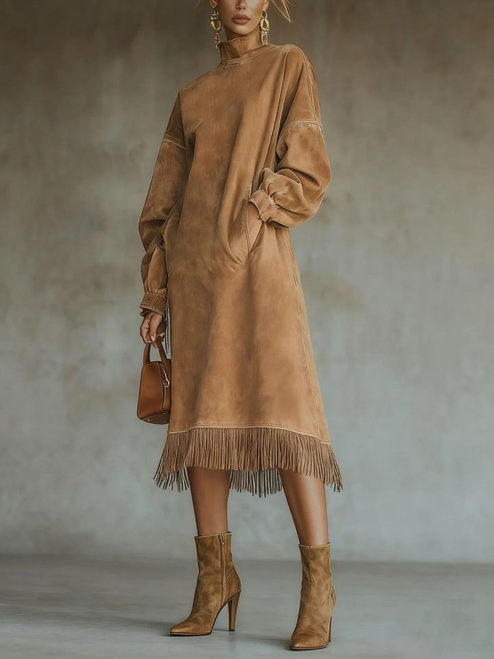 Fringe Dress | Soft Suede Material | Eye-Catching Design | Perfect for Parties and Events
