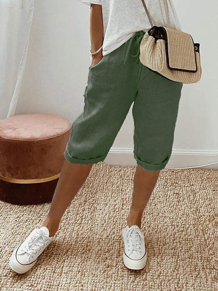 Women's Shorts | Drawstring Waist | Comfortable Relaxed Fit | Perfect for Summer Outings